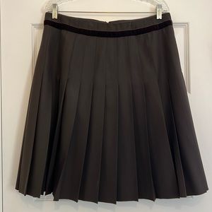 The Limited pleated skirt with velvet trim